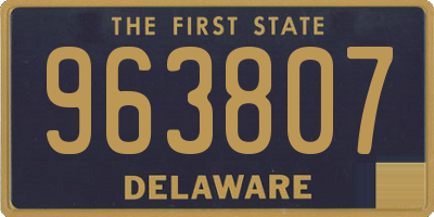 DE license plate 963807