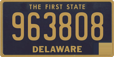 DE license plate 963808