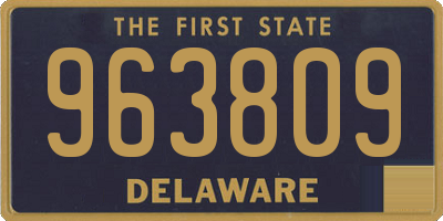 DE license plate 963809