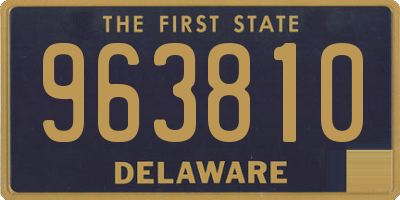 DE license plate 963810