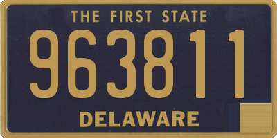 DE license plate 963811