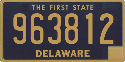 DE license plate 963812