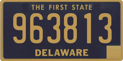 DE license plate 963813