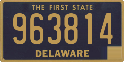 DE license plate 963814