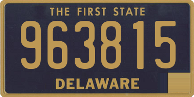 DE license plate 963815