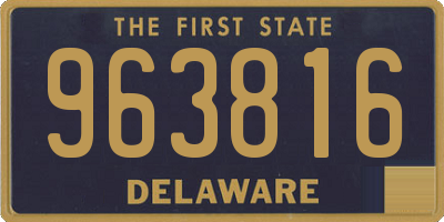 DE license plate 963816