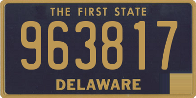 DE license plate 963817