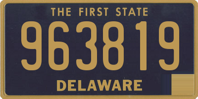 DE license plate 963819