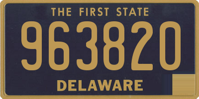 DE license plate 963820