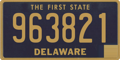 DE license plate 963821