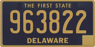 DE license plate 963822