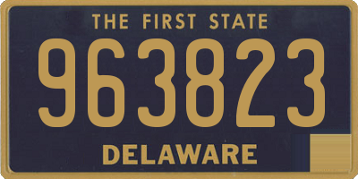 DE license plate 963823