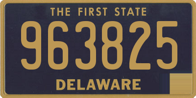 DE license plate 963825