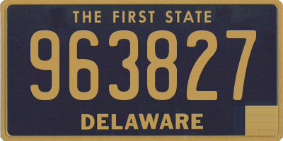 DE license plate 963827