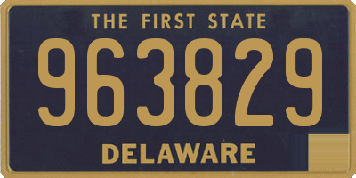 DE license plate 963829