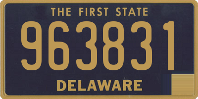 DE license plate 963831