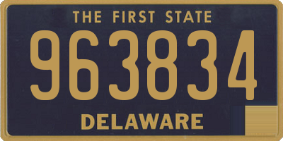 DE license plate 963834