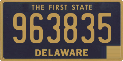 DE license plate 963835