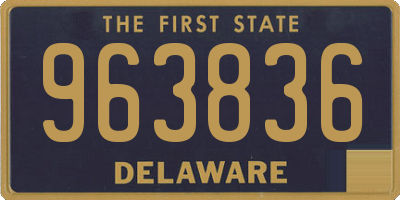 DE license plate 963836