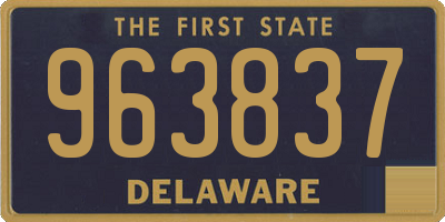 DE license plate 963837