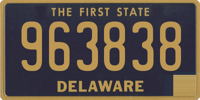 DE license plate 963838