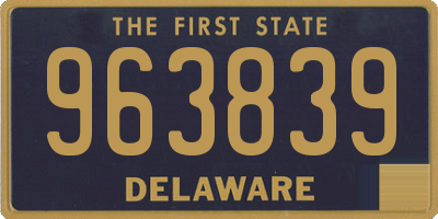 DE license plate 963839