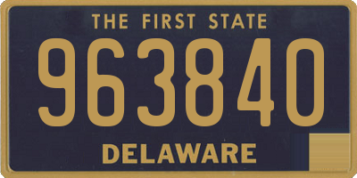 DE license plate 963840