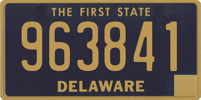 DE license plate 963841