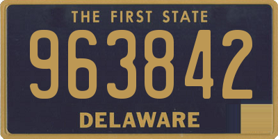 DE license plate 963842