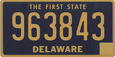 DE license plate 963843