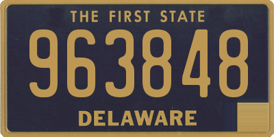 DE license plate 963848