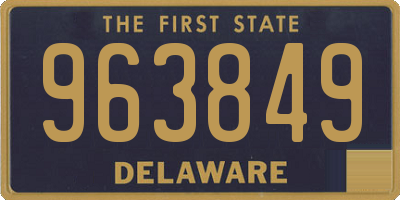 DE license plate 963849