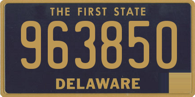 DE license plate 963850