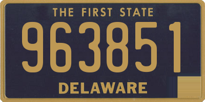 DE license plate 963851