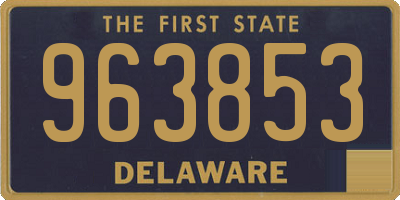 DE license plate 963853