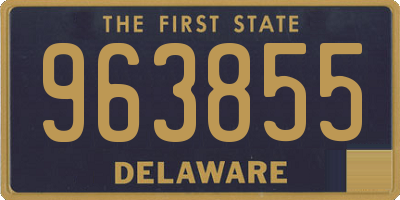 DE license plate 963855