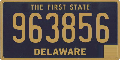 DE license plate 963856