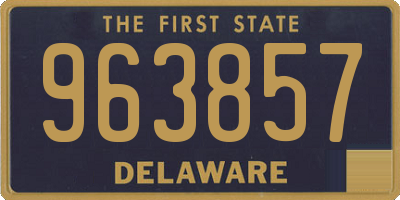 DE license plate 963857