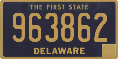 DE license plate 963862