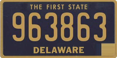 DE license plate 963863