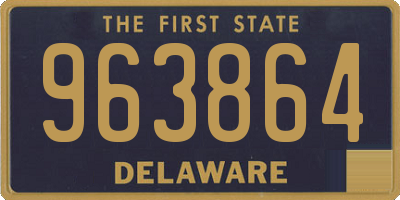 DE license plate 963864