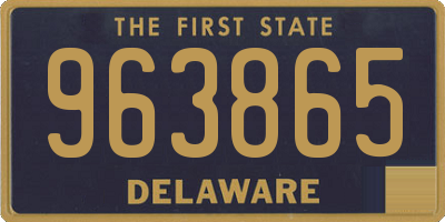 DE license plate 963865