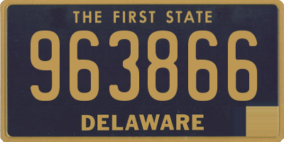 DE license plate 963866