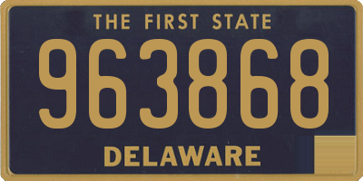 DE license plate 963868