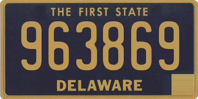 DE license plate 963869