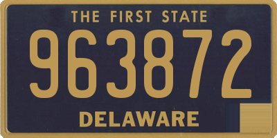 DE license plate 963872