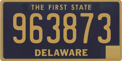 DE license plate 963873