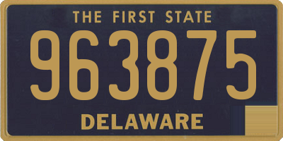 DE license plate 963875