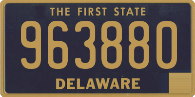 DE license plate 963880