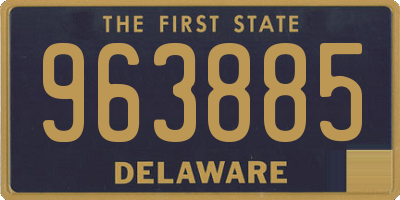 DE license plate 963885